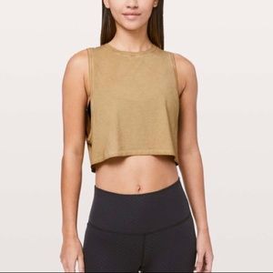 Lululemon Muscle Love Crop in Washed Gleam SZ 4